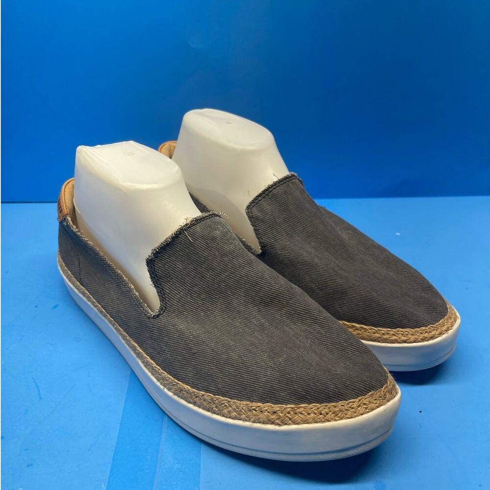 Reef Men Casual Canvas Cushion Bounce Gray Slip Ons Size 11 M Lightweight Fabric